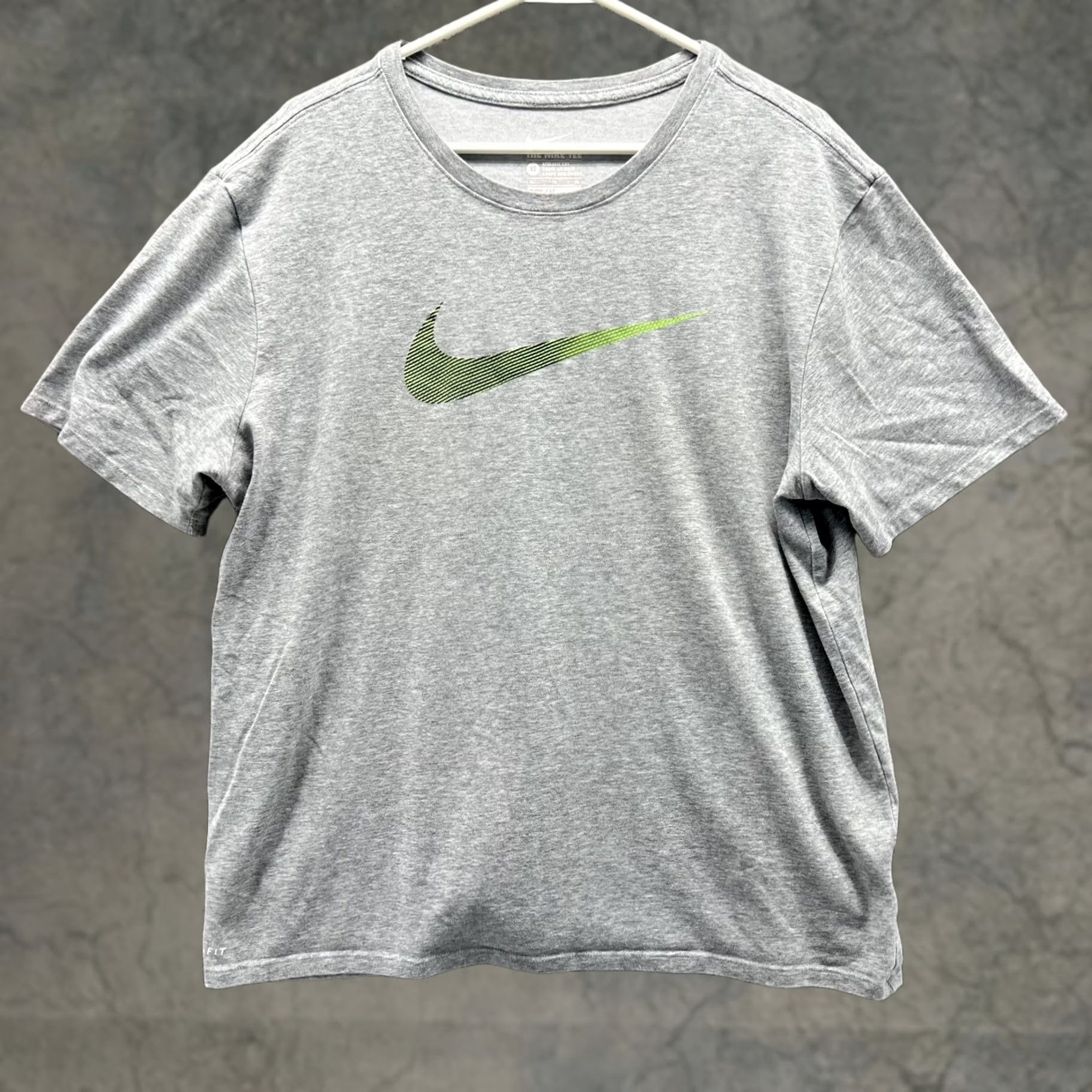 Nike Nike Shirt Men XL Heather Gray Dri-Fit Logo Short Sleeve Crew Neck Sportswear Size US XL / EU 56 / 4 - 1 Thumbnail