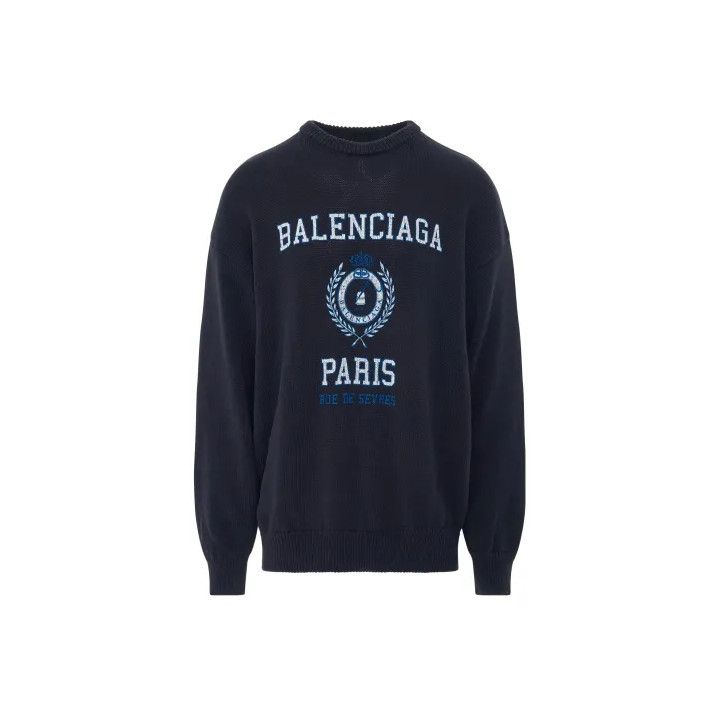 Balenciaga Balenciaga SS22 Logo Crewneck Sweater for Men Size US S / EU 44-46 / 1 - 1 Thumbnail