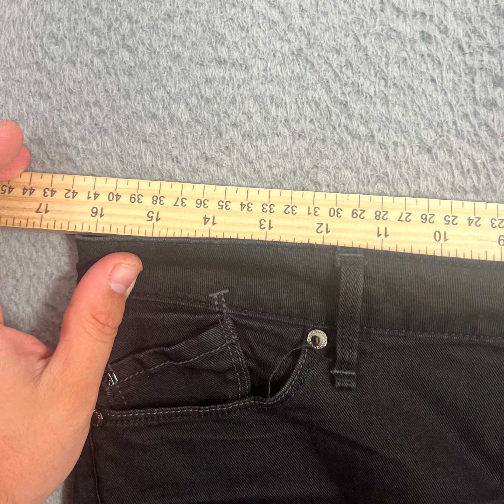 Denime Martin + Osa Jeans Womens 28 Slim Fit Black Denim Skinny Stretch Size 28" / US 6 / IT 42 - 4 Thumbnail