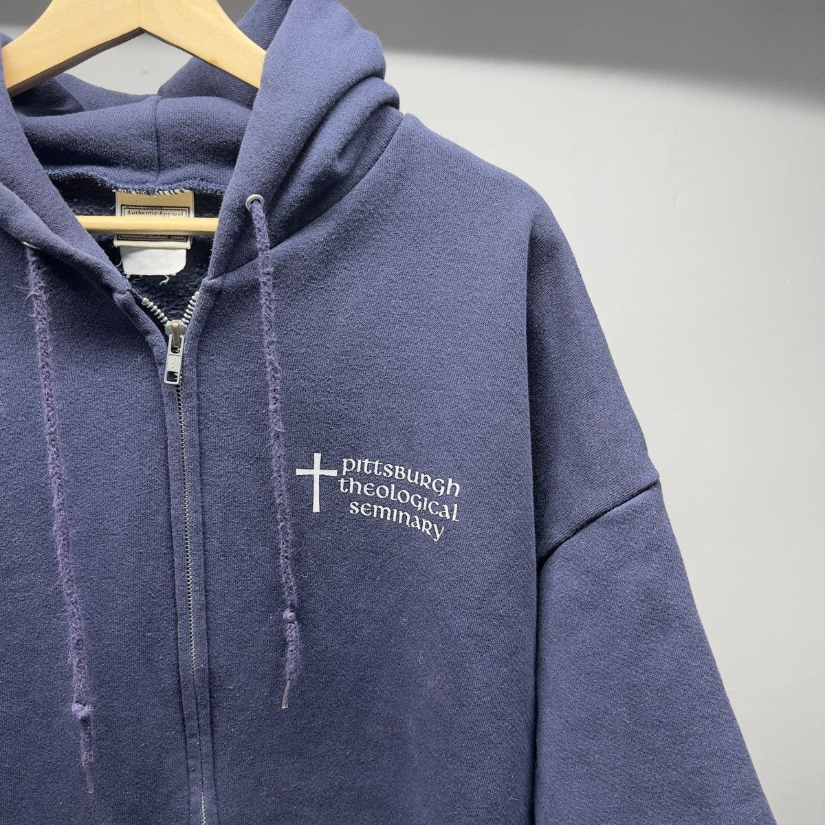 Vintage 90s Theology Seminar Cross Jesus Zip Up Hoodie ERD Grunge Size US XXL / EU 58 / 5 - 6 Thumbnail