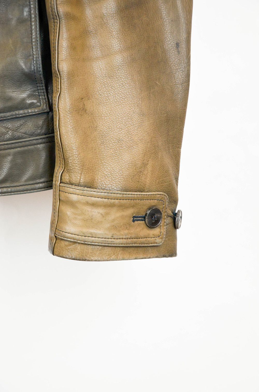 Gucci Gucci Vintage Distressed Leather Field Jacket – Size 50 Size US M / EU 48-50 / 2 - 4 Thumbnail