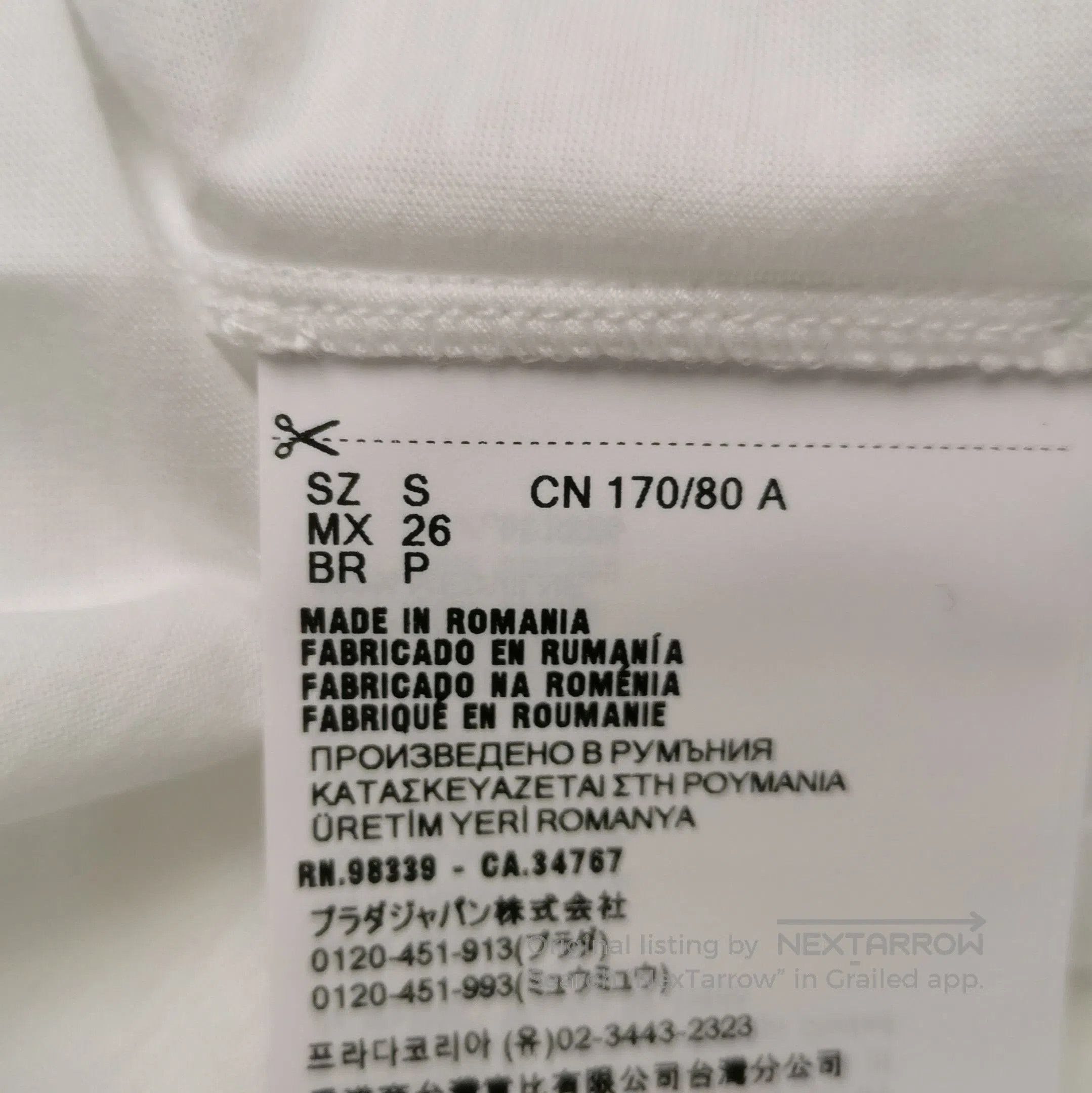 Prada Prada Classic Cotton Crew Neck T. Size S / US 4 / IT 40 - 6 Thumbnail