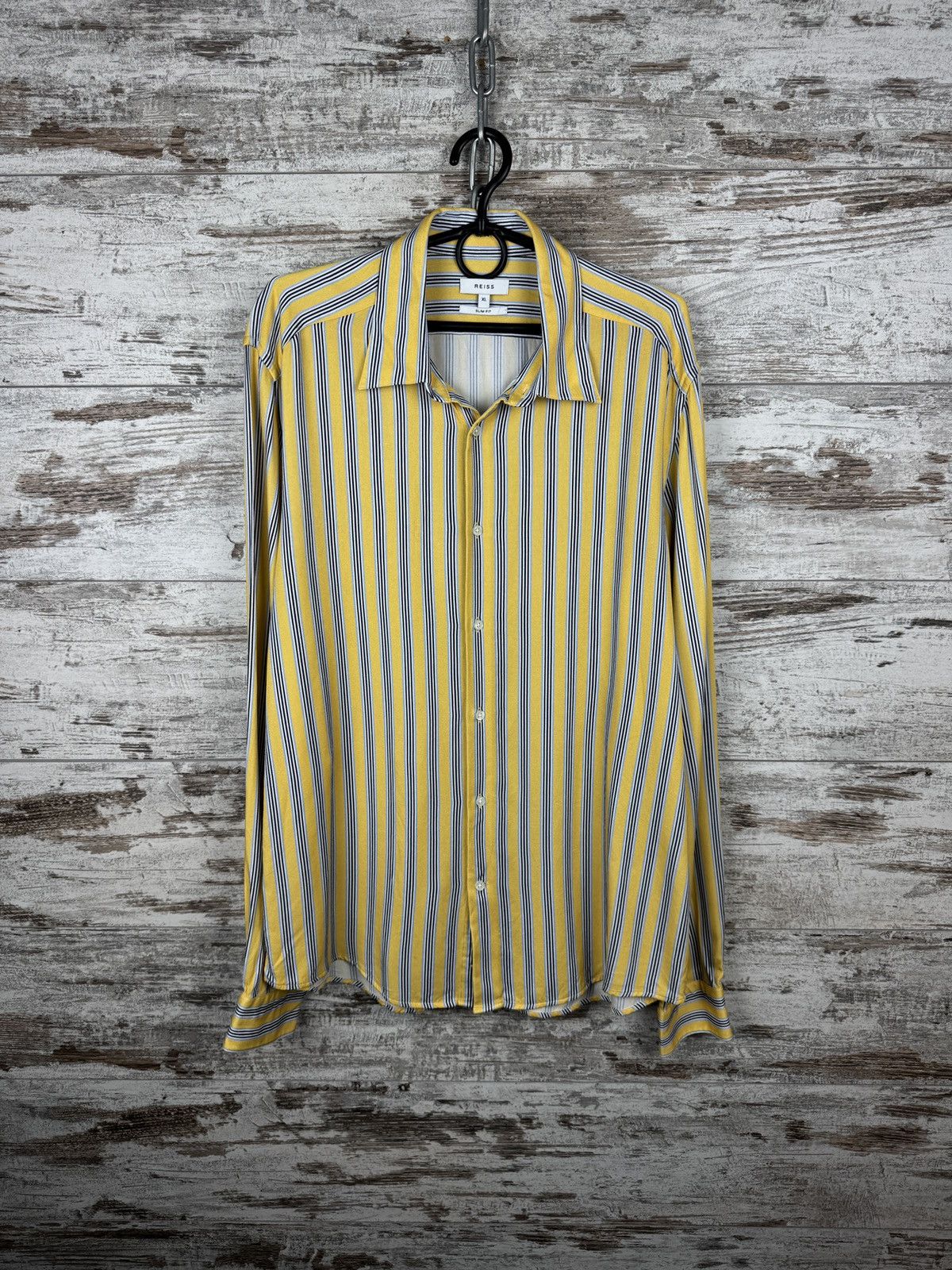 Reiss Mens Vintage Reiss crazy shirts button up Hawaiian viscose Size US XL / EU 56 / 4 - 2 Thumbnail