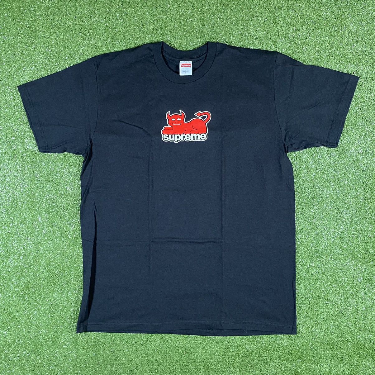 image of Supreme Toy Machine Devil Cat Tee in Black, Men's (Size Large)