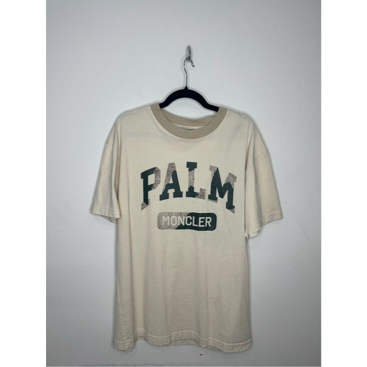 Moncler Palm Angels x Moncler Logo T-Shirt Off-White Men’s L Size US L / EU 52-54 / 3 - 2 Thumbnail