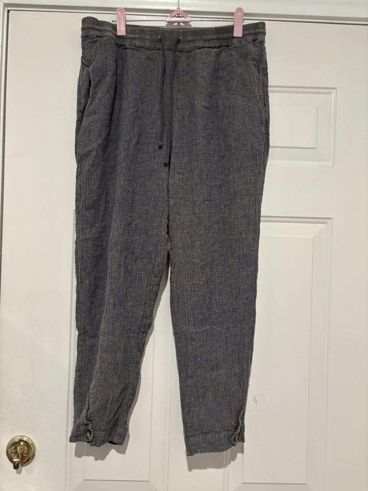 Designer Womens Poetry sz L beachy/coastal blue cotton #369 Size 36" / US 14 / IT 50 - 1 Thumbnail