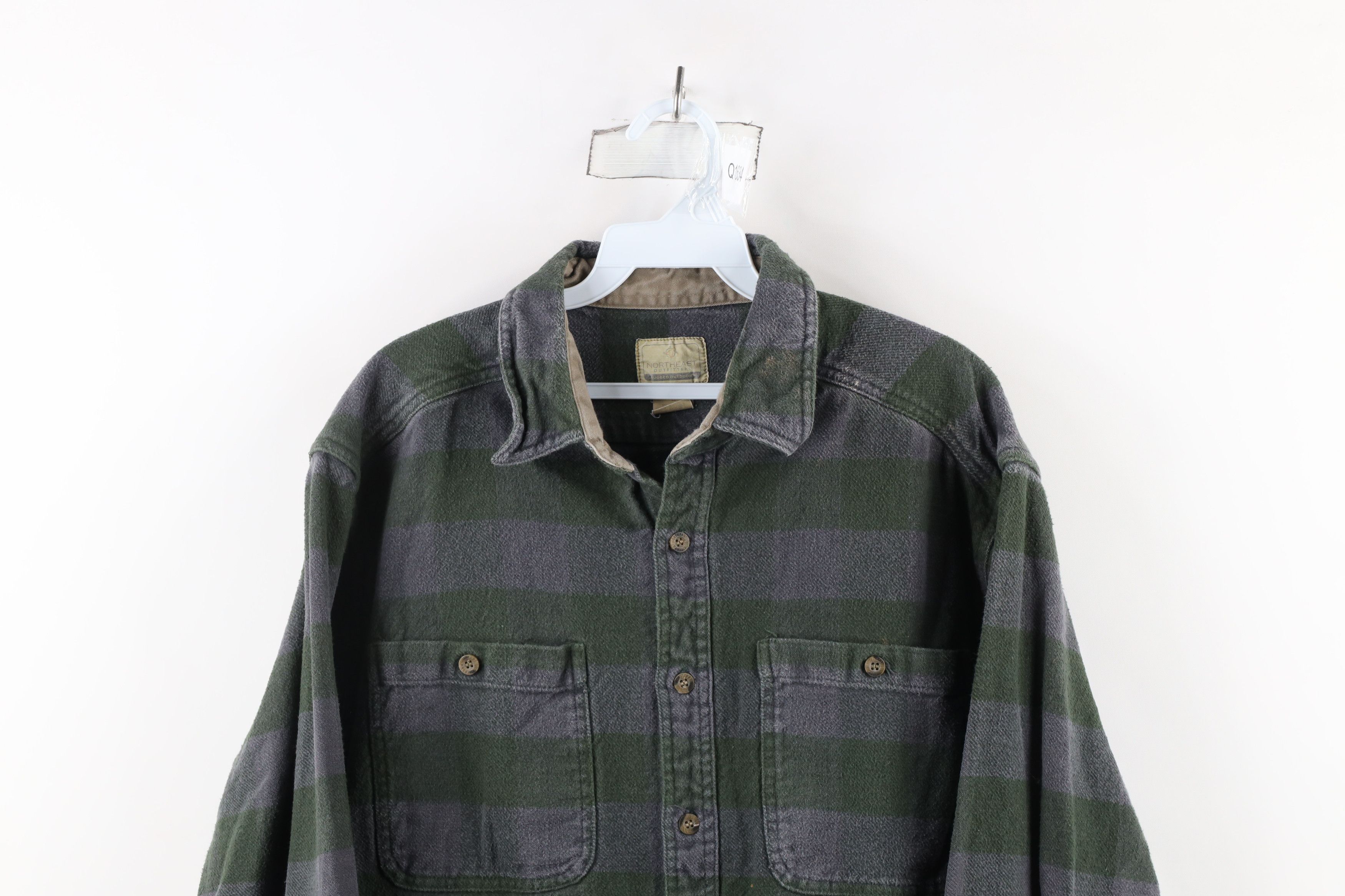 Vintage Vintage 90s Streetwear Heavyweight Flannel Button Shirt Size US L / EU 52-54 / 3 - 2 Thumbnail