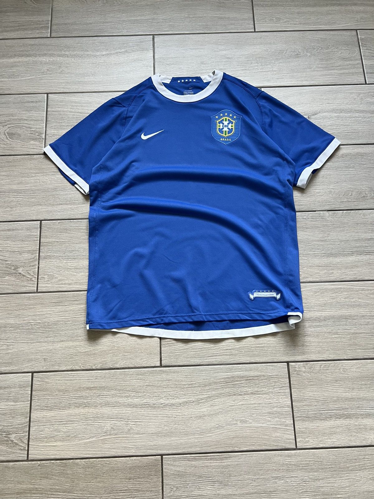 Nike × Vintage Vintage Nike Brazil National Team 2006 2008 Away Jersey Size US L / EU 52-54 / 3 - 2 Thumbnail