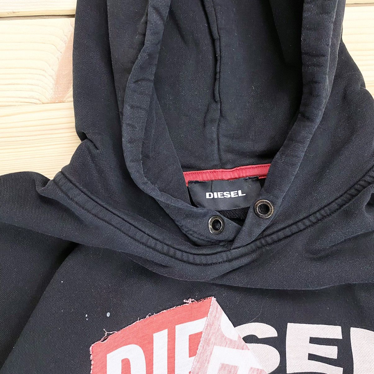 Diesel Diesel Ripped Logo distressed Black Hoodie Size US M / EU 48-50 / 2 - 8 Thumbnail