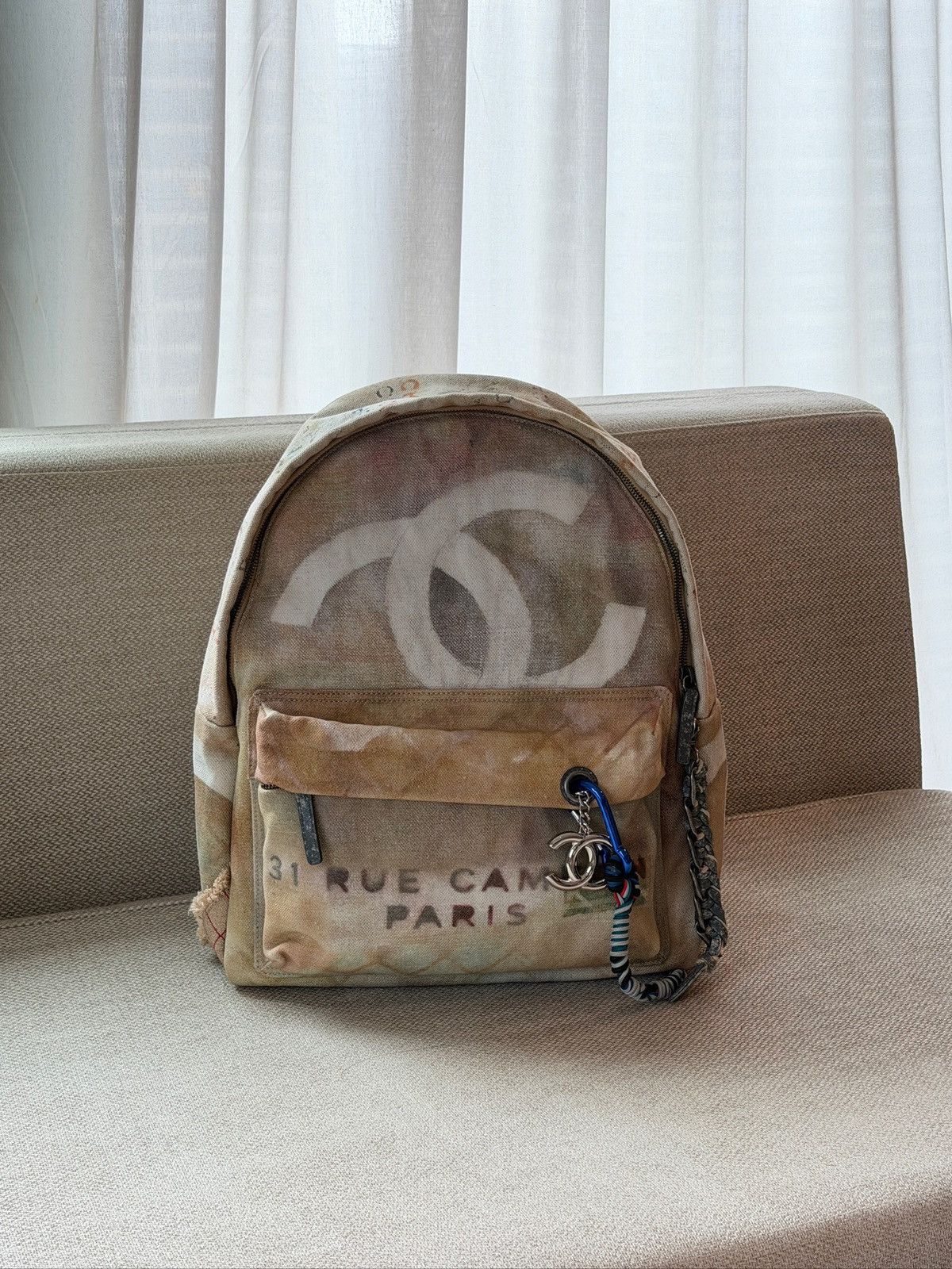 Chanel Chanel 2014 Art School Large Beige Graffiti Backpack Size ONE SIZE - 1 Thumbnail