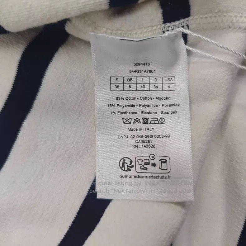 Dior Dior Dark blue and white striped zipper knitted hooded jac Size XS / US 0-2 / IT 36-38 - 6 Thumbnail