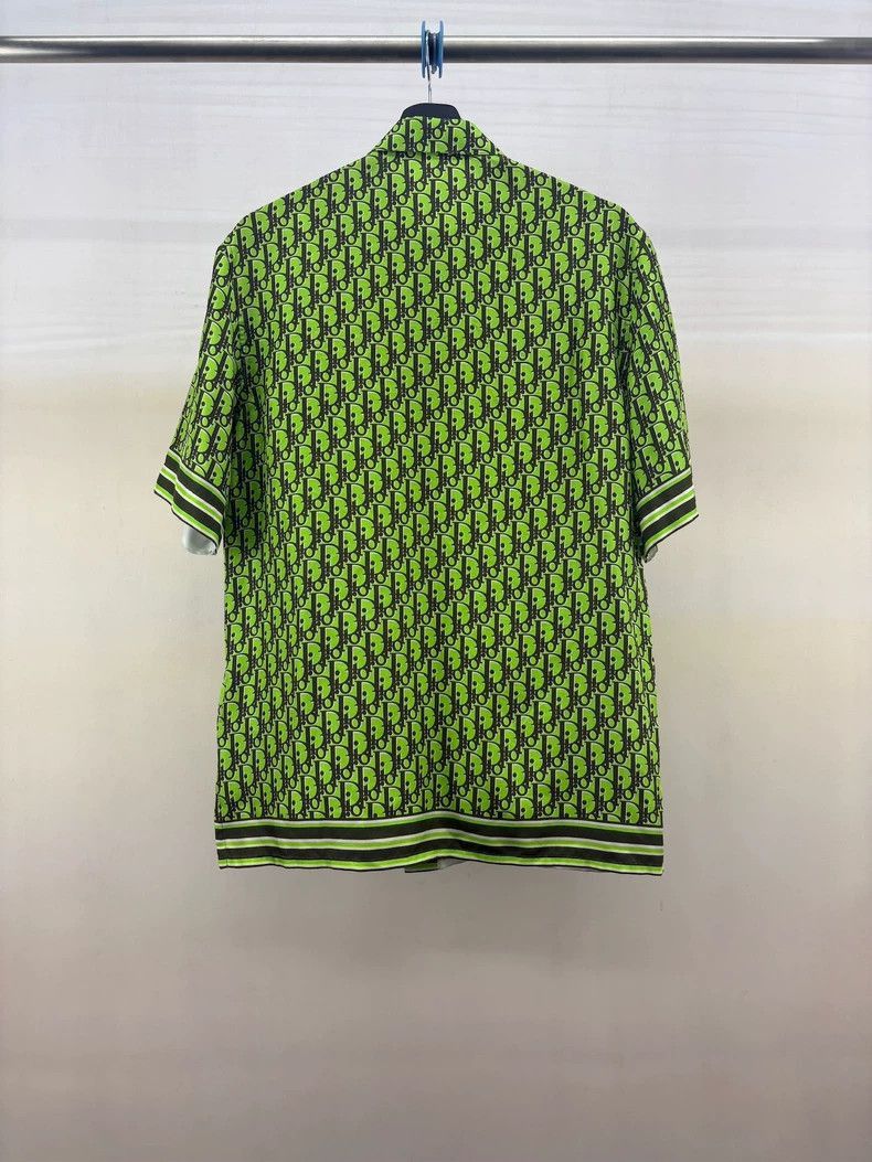 Dior Dior Green Silk Short Sleeve Shirt-2505 Size US S / EU 44-46 / 1 - 2 Thumbnail