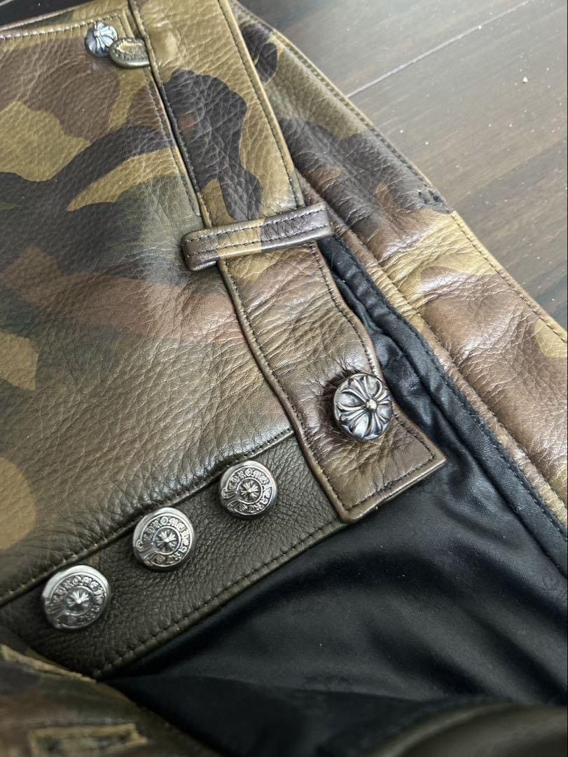 Chrome Hearts CH Military Camo Leather Pants Size US 31 - 3 Thumbnail