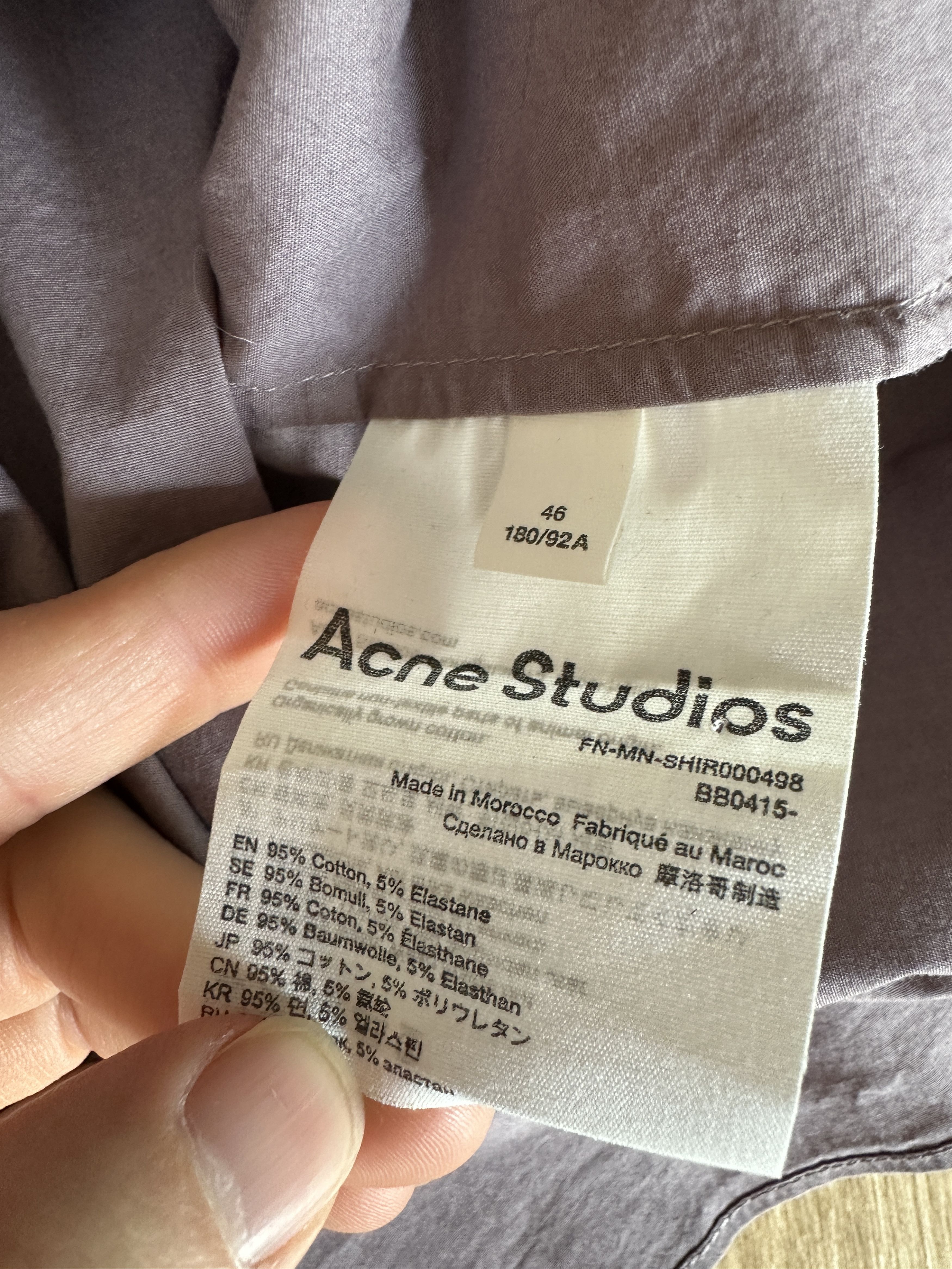 Acne Studios Acne Studios Short Sleeve Button Up Shirt Size US M / EU 48-50 / 2 - 4 Thumbnail