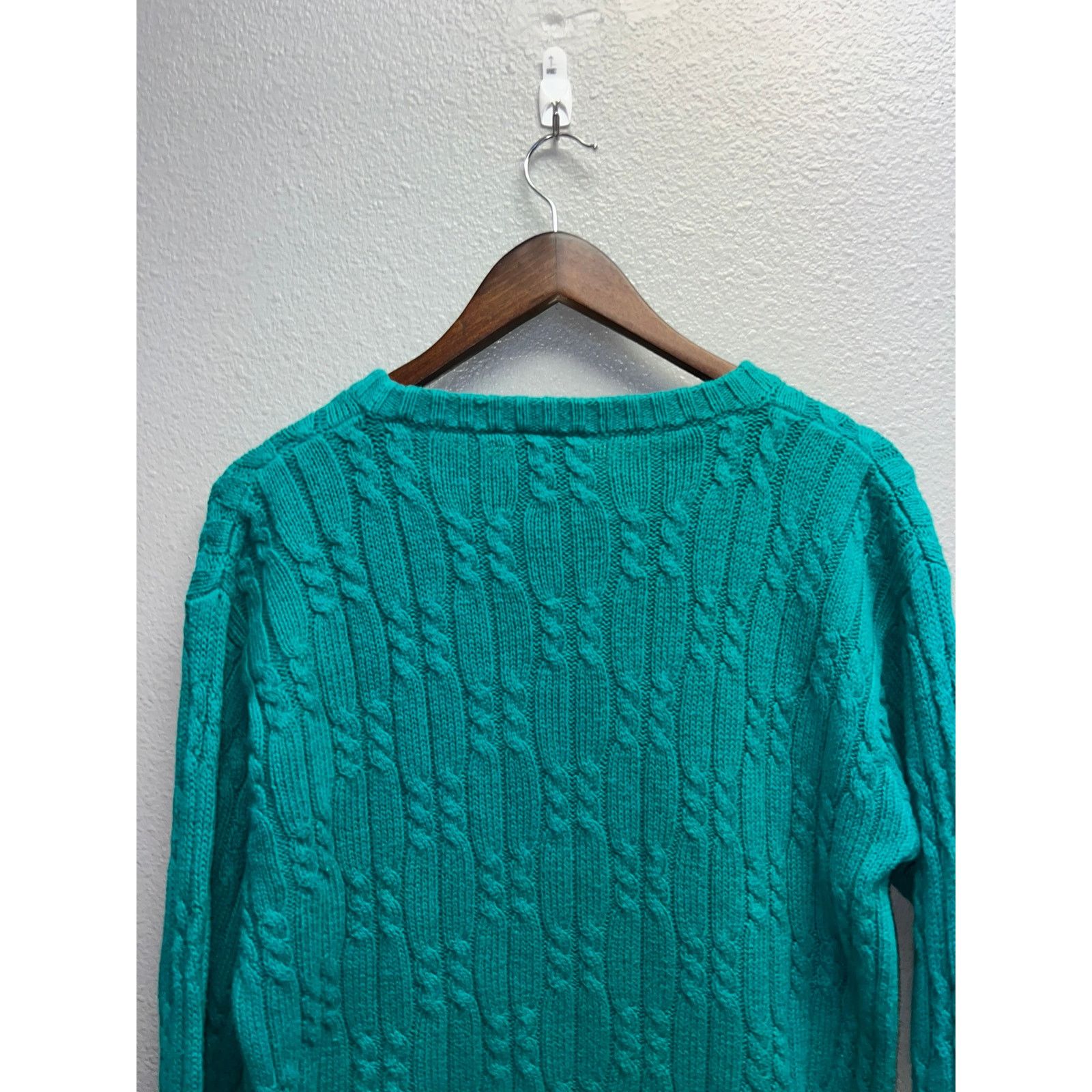 Ralph Lauren Womens Chaps Ralph Lauren Teal Sweater Heavy Green Medium M Size M / US 6-8 / IT 42-44 - 8 Thumbnail