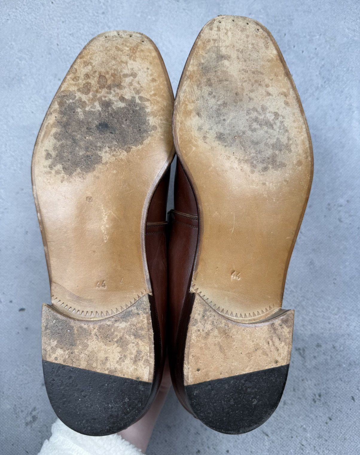 Genuine Leather Vintage Peluso Brown Leather Single Monk Strap Dress Shoes Size US 11 / EU 44 - 7 Thumbnail