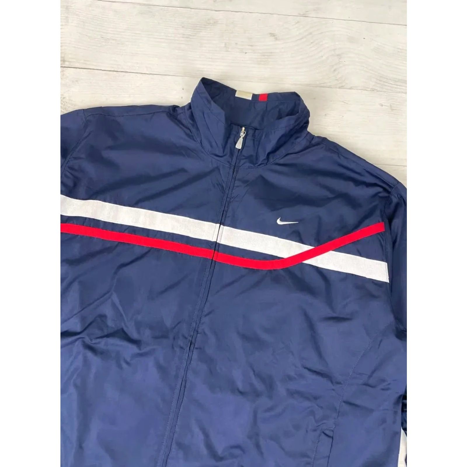 Nike VINTAGE Nike Tracksuit Jacket And Pants 2XL Men Blue Nylon Zip Activewear 2 Piece Set Size 48R - 3 Thumbnail