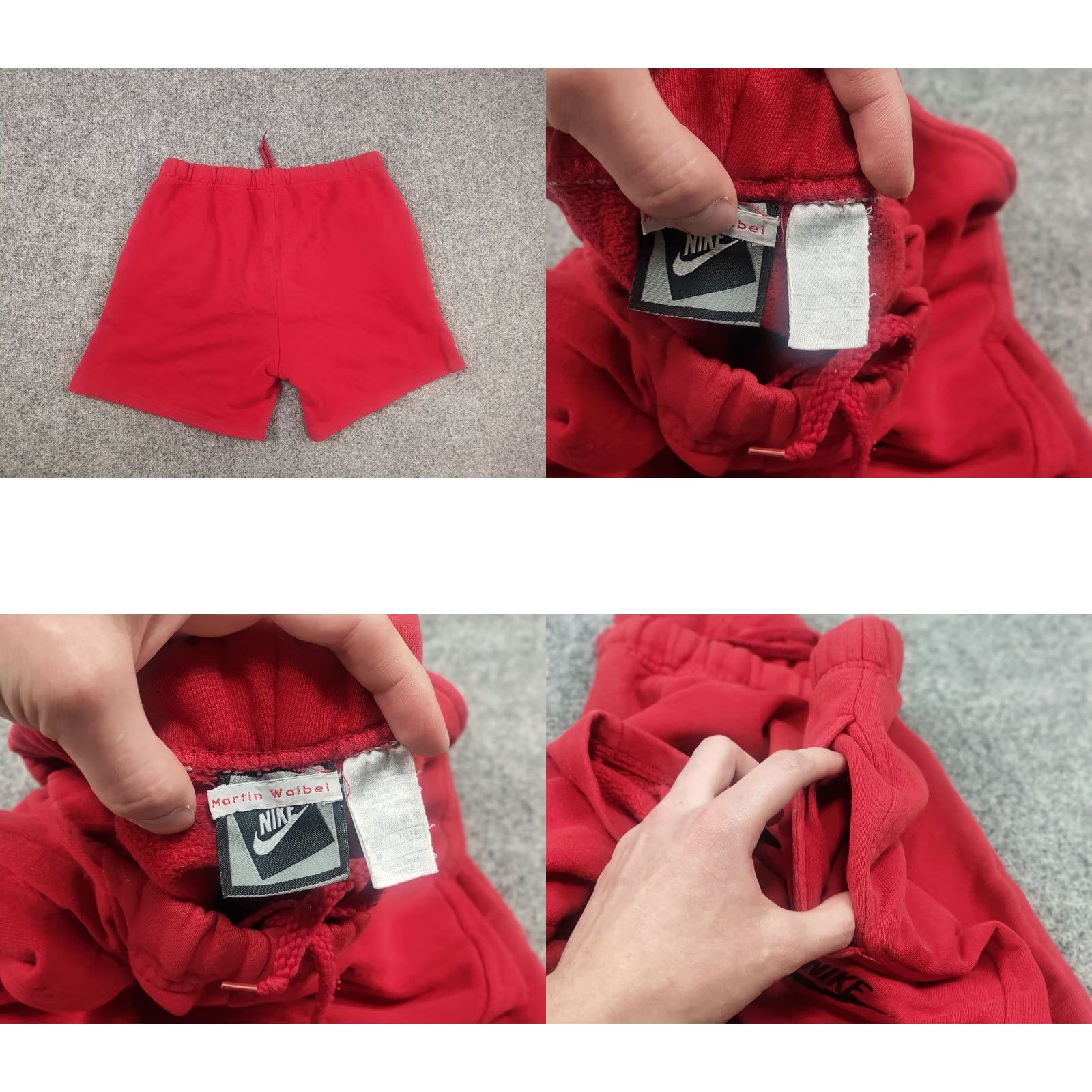 Nike VINTAGE Nike Swoosh Logo Red Cotton Casual Shorts USA Shirt Mens L XS? Size US 33 - 8 Thumbnail
