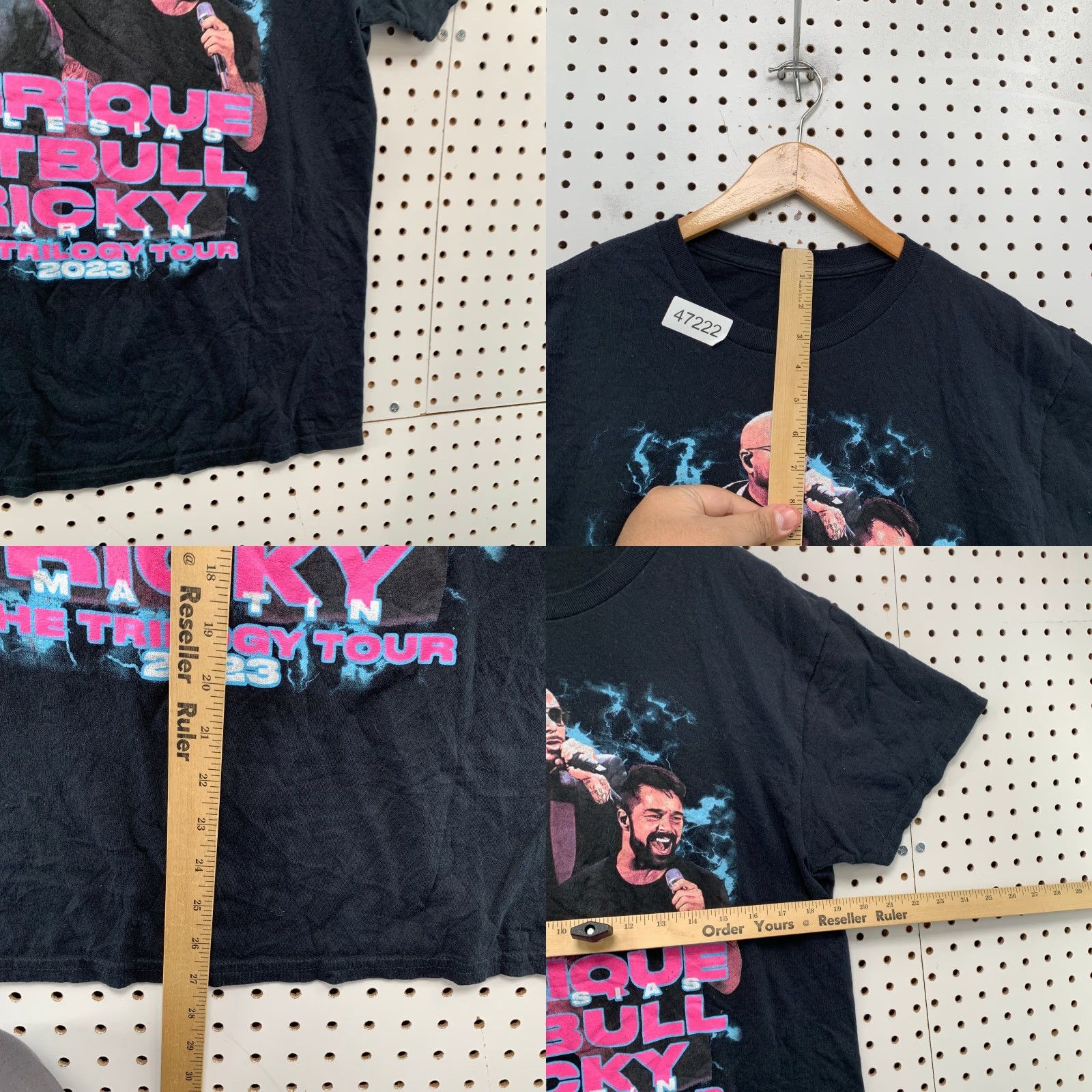 Vintage Putbull Trilogy Tour T Shirt Mens M Black Enrique Iglesias Ricky Tour 2023 Graphic Print Cotton Short Sleeve Crew Neck Music Shirt Size US M / EU 48-50 / 2 - 8 Thumbnail