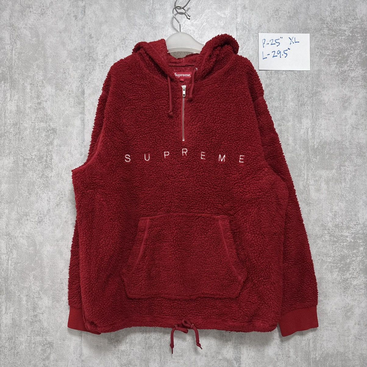 RARE SUPREME SHERPA FLEECE FW2015 RED XL