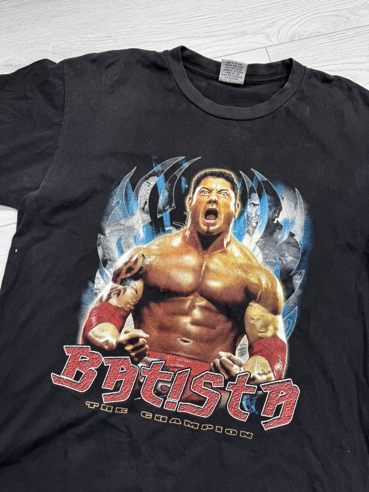 Vintage × WWE × WWF Vintage Batista WWE Black T-Shirt Size US L / EU 52-54 / 3 - 2 Thumbnail