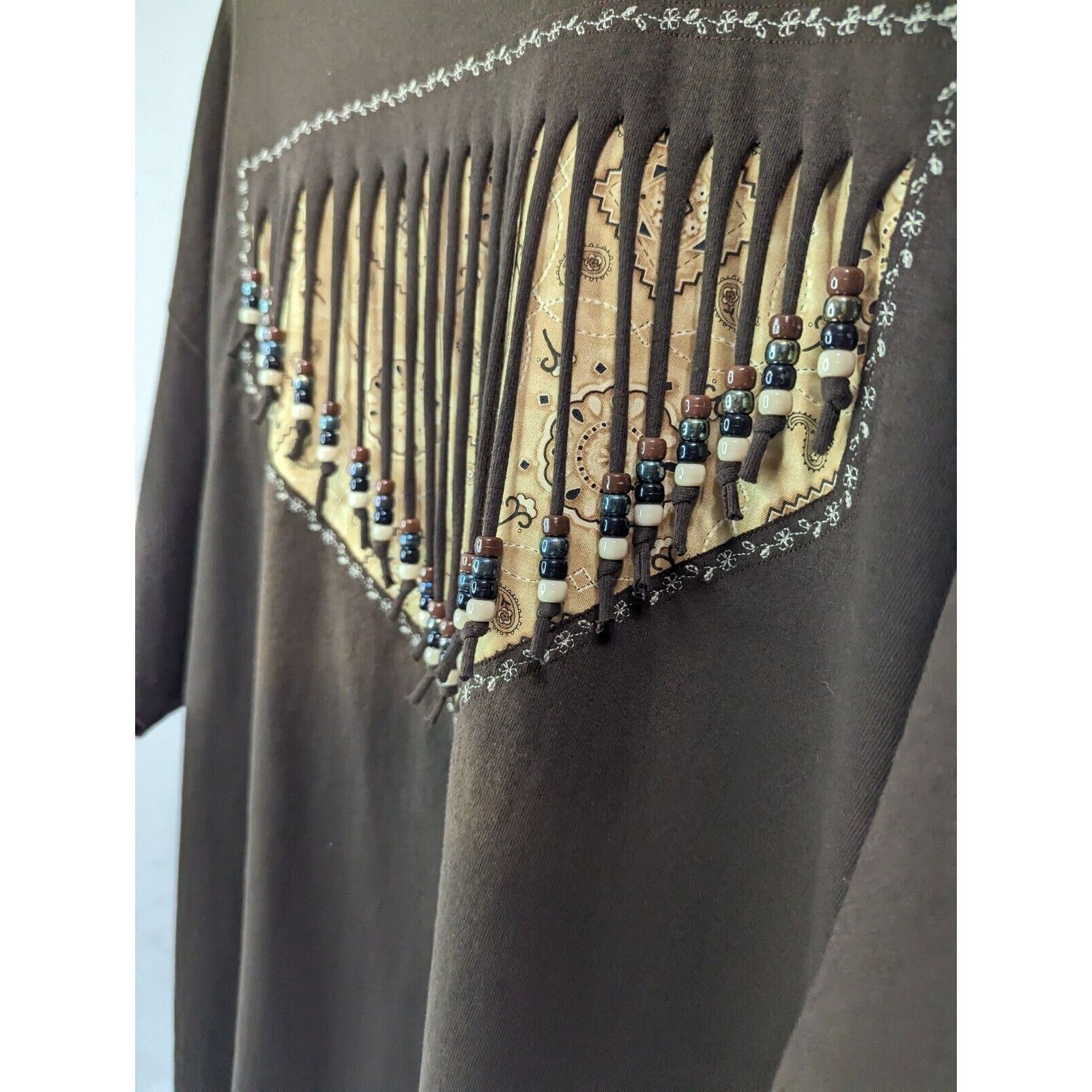 Gildan Vintage T Shirt Women 2X 90s Western Cowgirl Patchwork Size XXL / US 16-18 / IT 52-54 - 8 Thumbnail