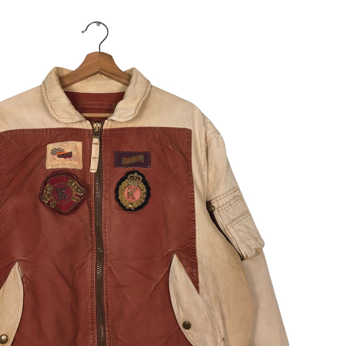 Japanese Brand 🔥VINTAGE BOMBER JACKET KARL HELMUT FULL PATCHES PARACHUTE Size US M / EU 48-50 / 2 - 8 Thumbnail