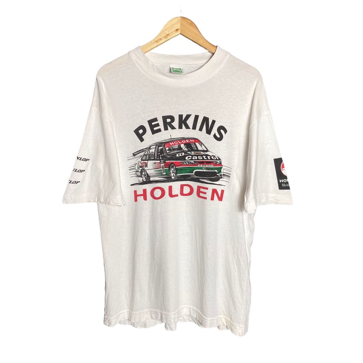 Vintage Vintage 90s Holden Moto Castrol Racing Car Tee / Dunlop Size US XL / EU 56 / 4 - 2 Thumbnail