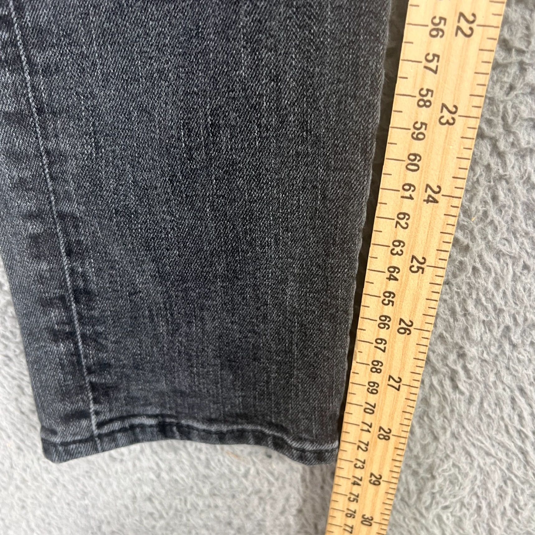 Abercrombie & Fitch ABERCROMBIE & FITCH Jeans Mens Black Felix Slim Stretch Denim 32x29 Regular Inseam 29" Skinny Size US 32 / EU 48 - 2 Thumbnail