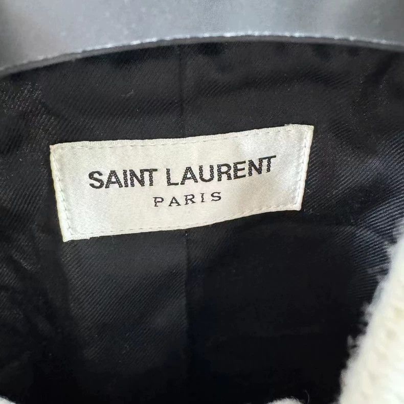 Yves Saint Laurent Saint laurent White patchwork logo Teddy jacket 2503-Nextar Size US S / EU 44-46 / 1 - 3 Thumbnail