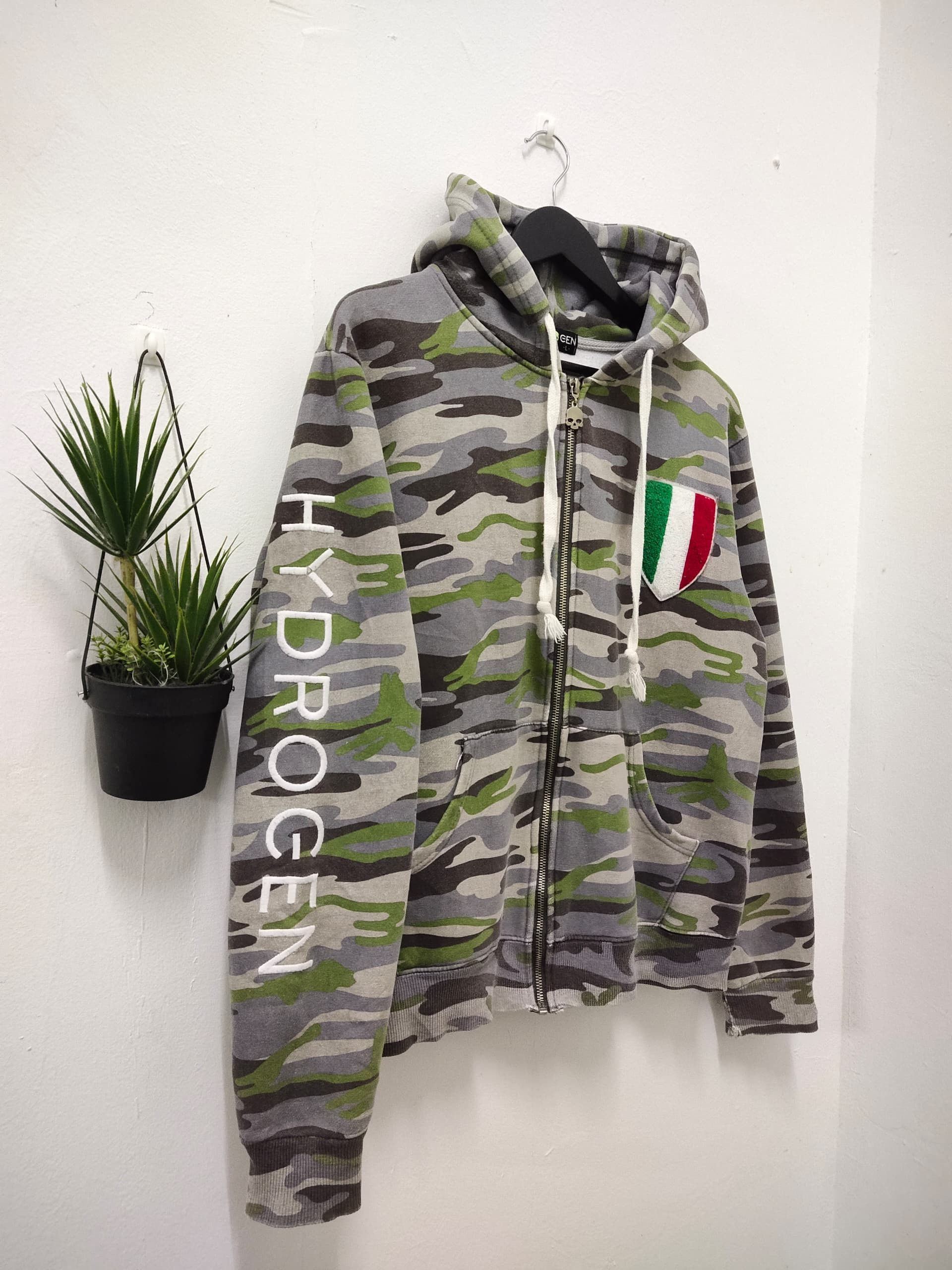 HYDROGEN Hydrogen Hoodie Camo army design streetwear ziper Size US L / EU 52-54 / 3 - 3 Thumbnail