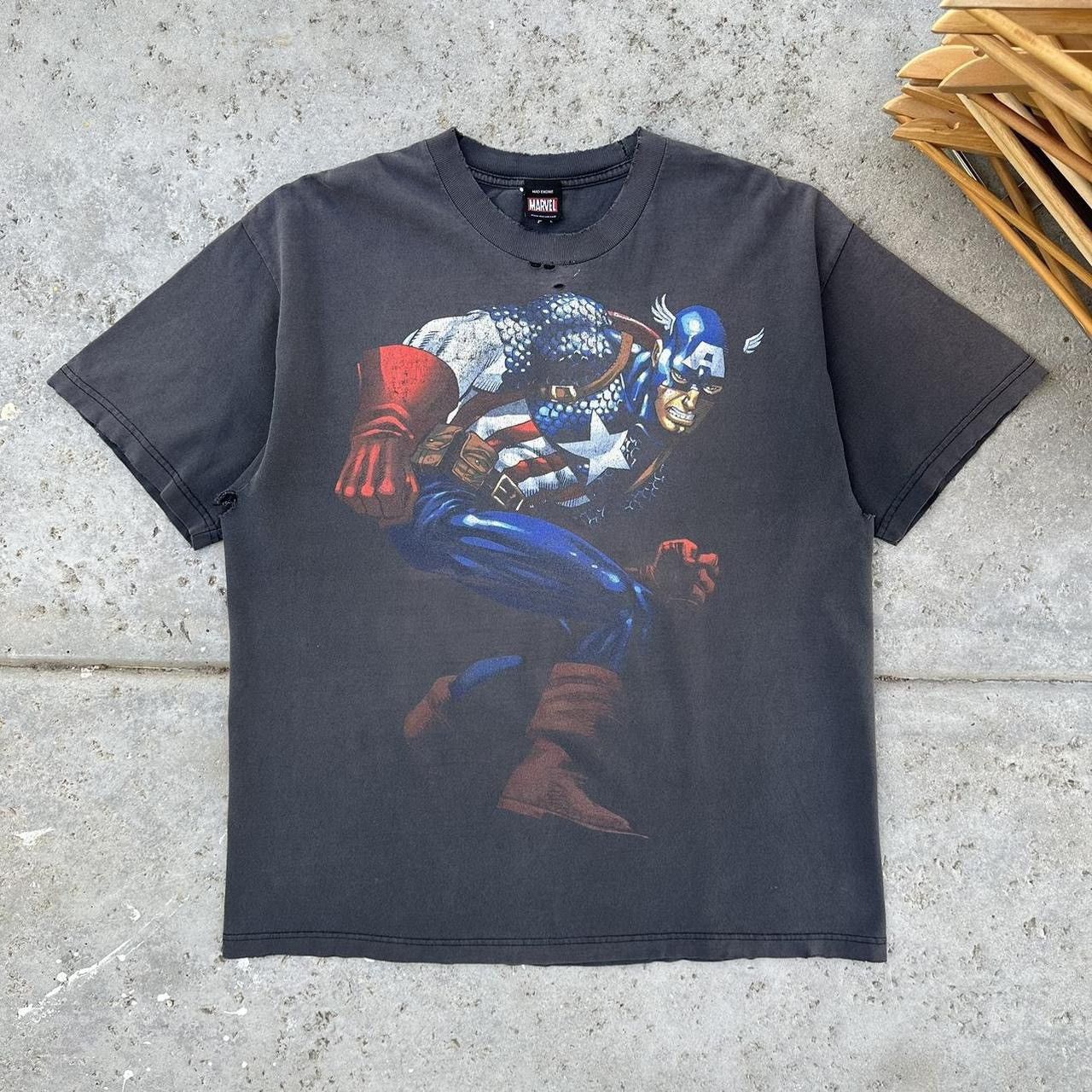 Mad Engine Vintage 2000’s Marvel Mad Engine Captain America Graphic Tee Size US XL / EU 56 / 4 - 1 Thumbnail