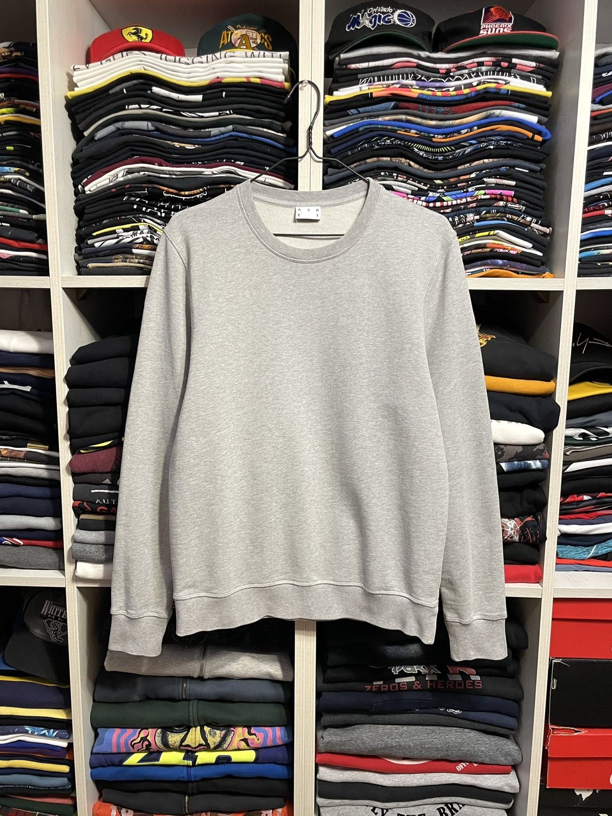 Asket Asket Basic Cotton Sweatshirt Crewneck Size M Gray Size US M / EU 48-50 / 2 - 1 Thumbnail