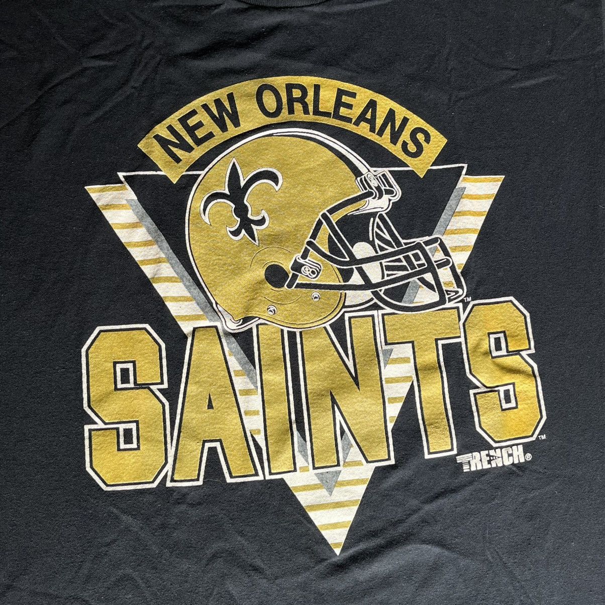 Trench USA Vintage 90s NFL New Orleans Saints Trench USA Helmet T Shirt Size US XL / EU 56 / 4 - 4 Thumbnail