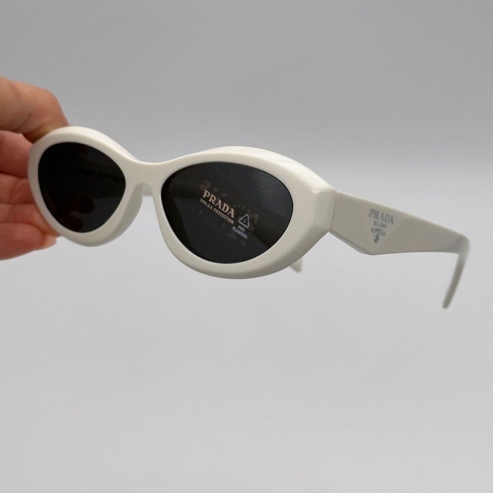 Prada NEW PRADA PR26ZS 17K08Z Talc/Dark Grey Women Sunglasses Size ONE SIZE - 3 Thumbnail