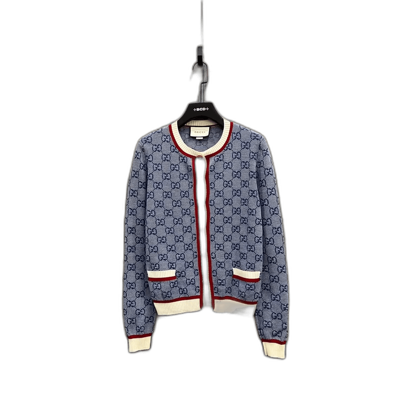 Gucci GUCCI Full Print Knit Cardigan Size L Size US L / EU 52-54 / 3 - 1 Thumbnail