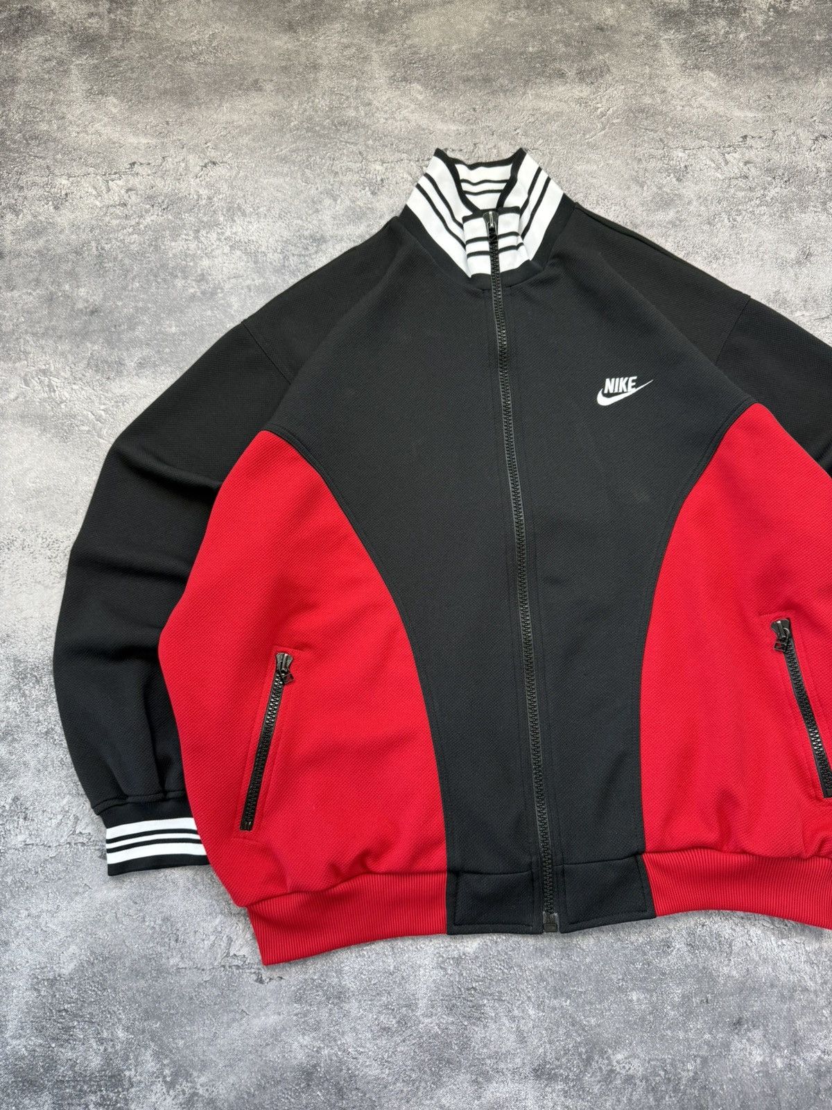 Nike Vintage 90s Nike Track Top Jacket Retro Swoosh Y2K Drill Size US XL / EU 56 / 4 - 5 Thumbnail