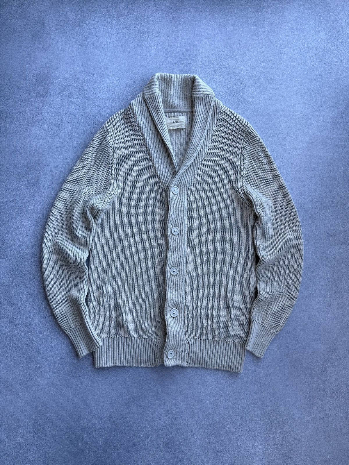 Folk × Vintage Folk Beige Knitted Cardigan Sweater Size US L / EU 52-54 / 3 - 1 Thumbnail