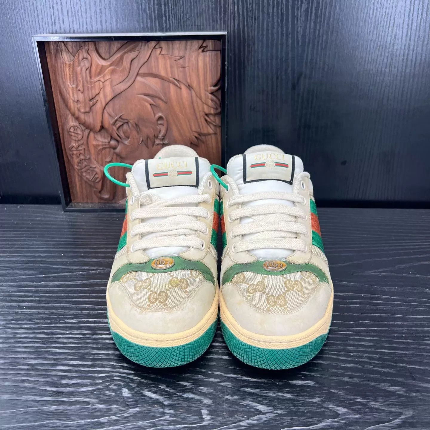 Gucci Gucci Distressed Sneakers Gray-Green Size 5.5/39.5 Size US 6.5 / EU 39-40 - 4 Thumbnail