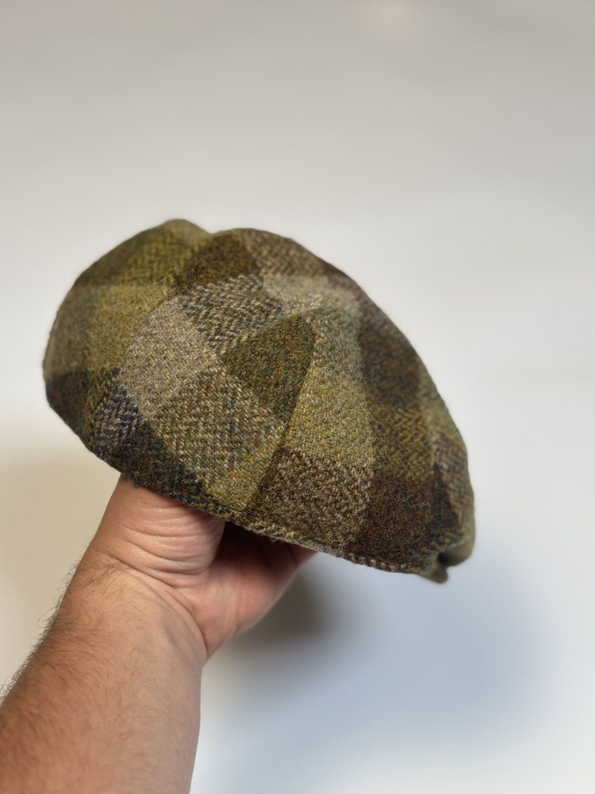 Harris Tweed Harris Tweed Wool Flat Patch Cap 7size 57cm Medium size Size ONE SIZE - 3 Thumbnail