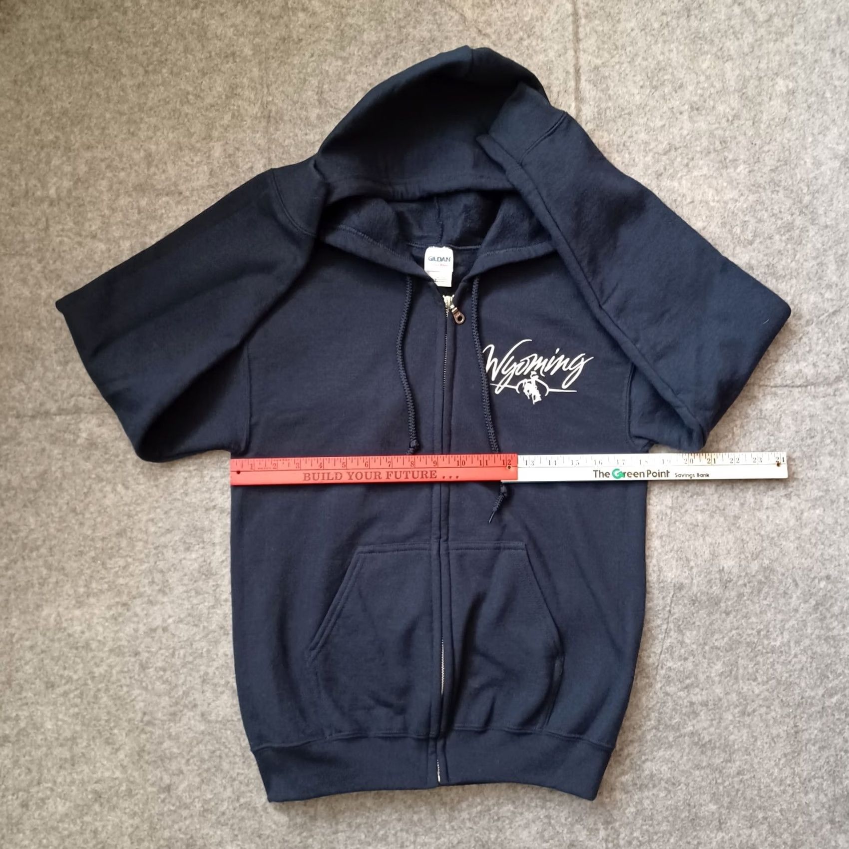 Gildan Wyoming Hoodie Jacket Womens Small Navy Blue Full Zip Embroidery Logo Gildan Size S / US 4 / IT 40 - 4 Thumbnail
