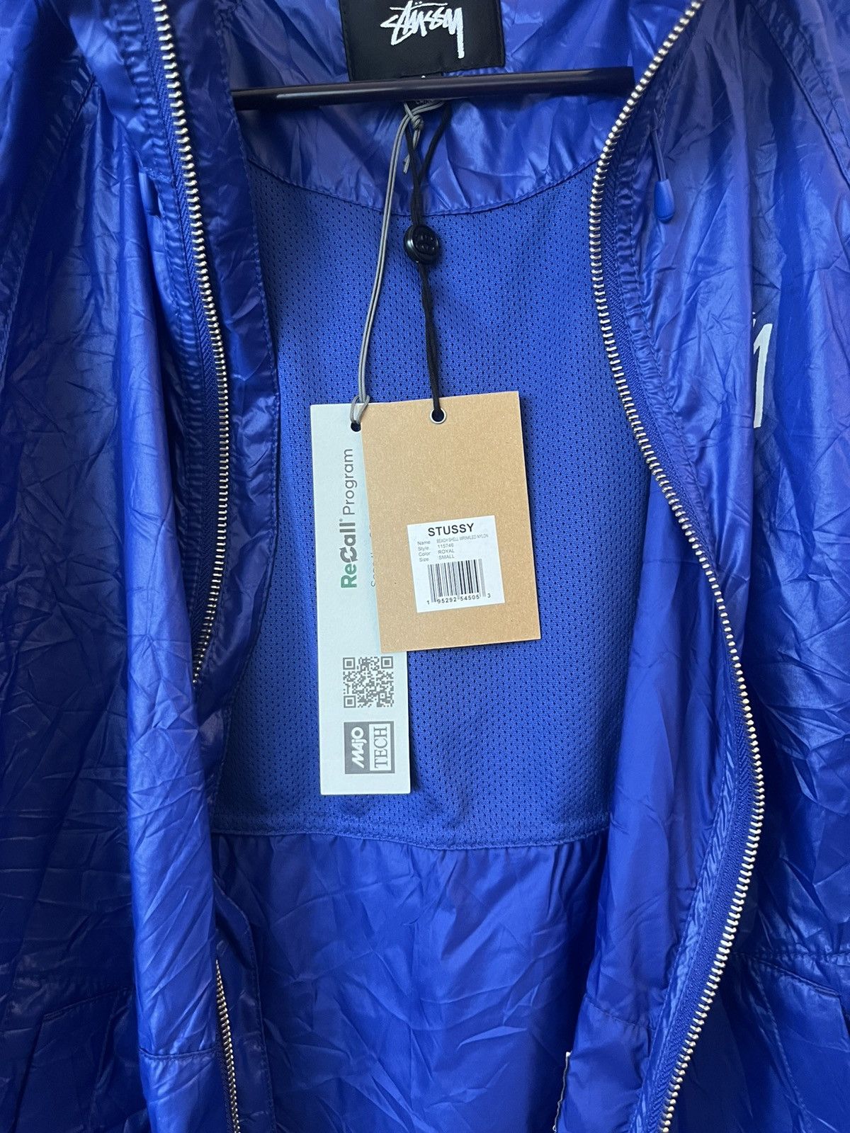 Stussy Stussy new beach shell nylon jacket S blue majotech zip up Size US S / EU 44-46 / 1 - 7 Thumbnail