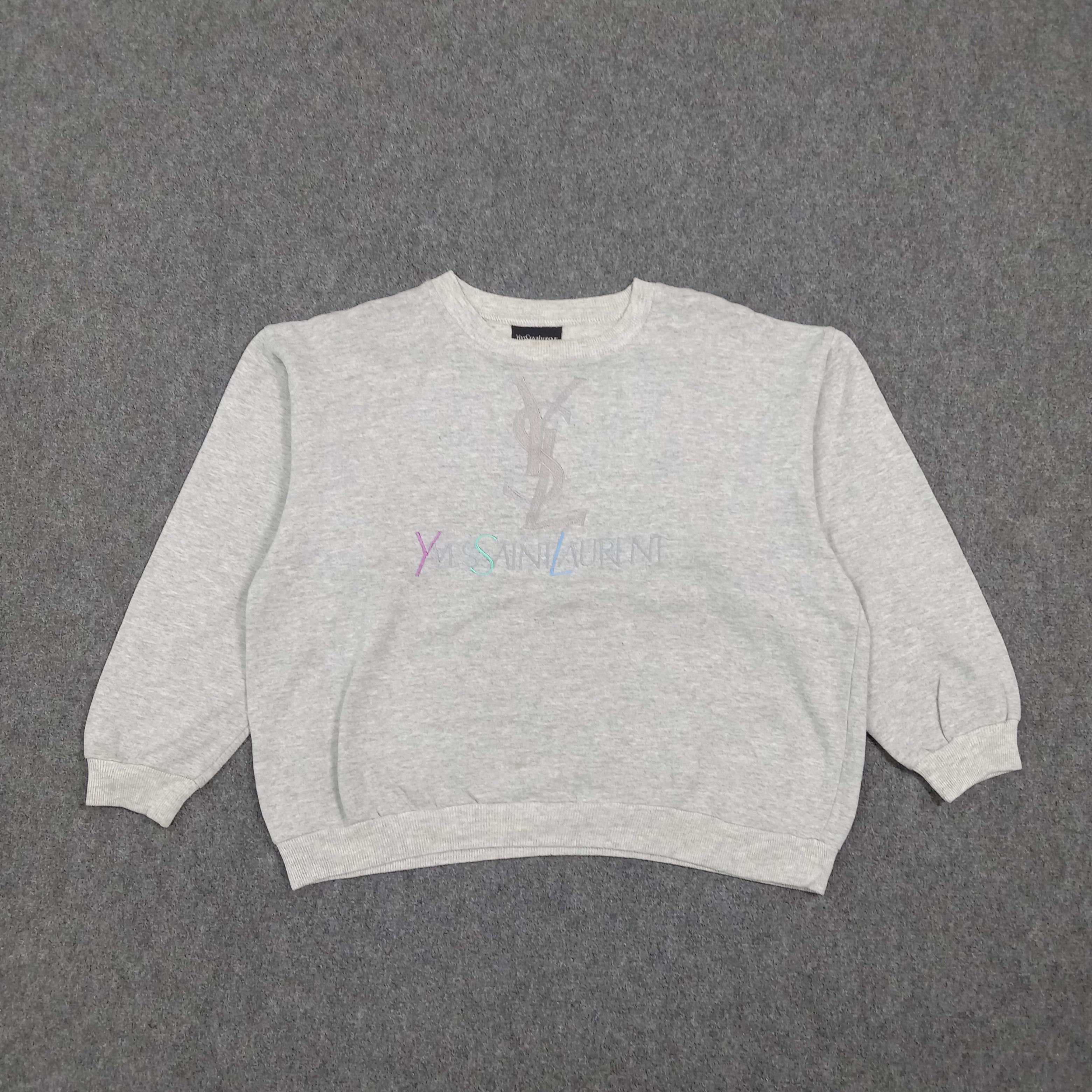 Yves Saint Laurent Yves Saint Laurent Designer Embroidery Sweatshirt C271N20 Size US L / EU 52-54 / 3 - 1 Thumbnail