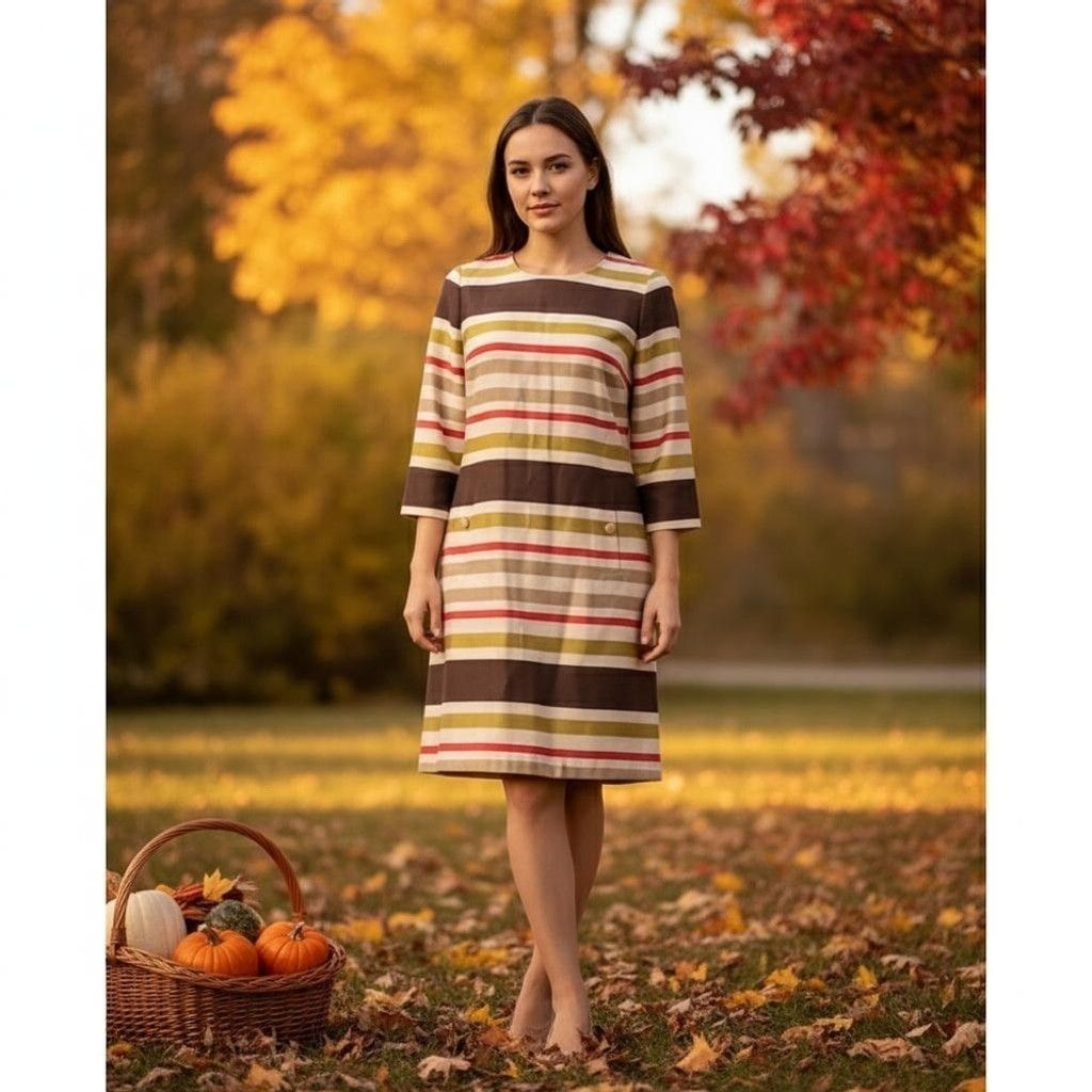 J.McLaughlin J. McLaughlin Striped 3/4 Sleeve Tunic Dress Size 2 Size XS / US 0-2 / IT 36-38 - 1 Thumbnail