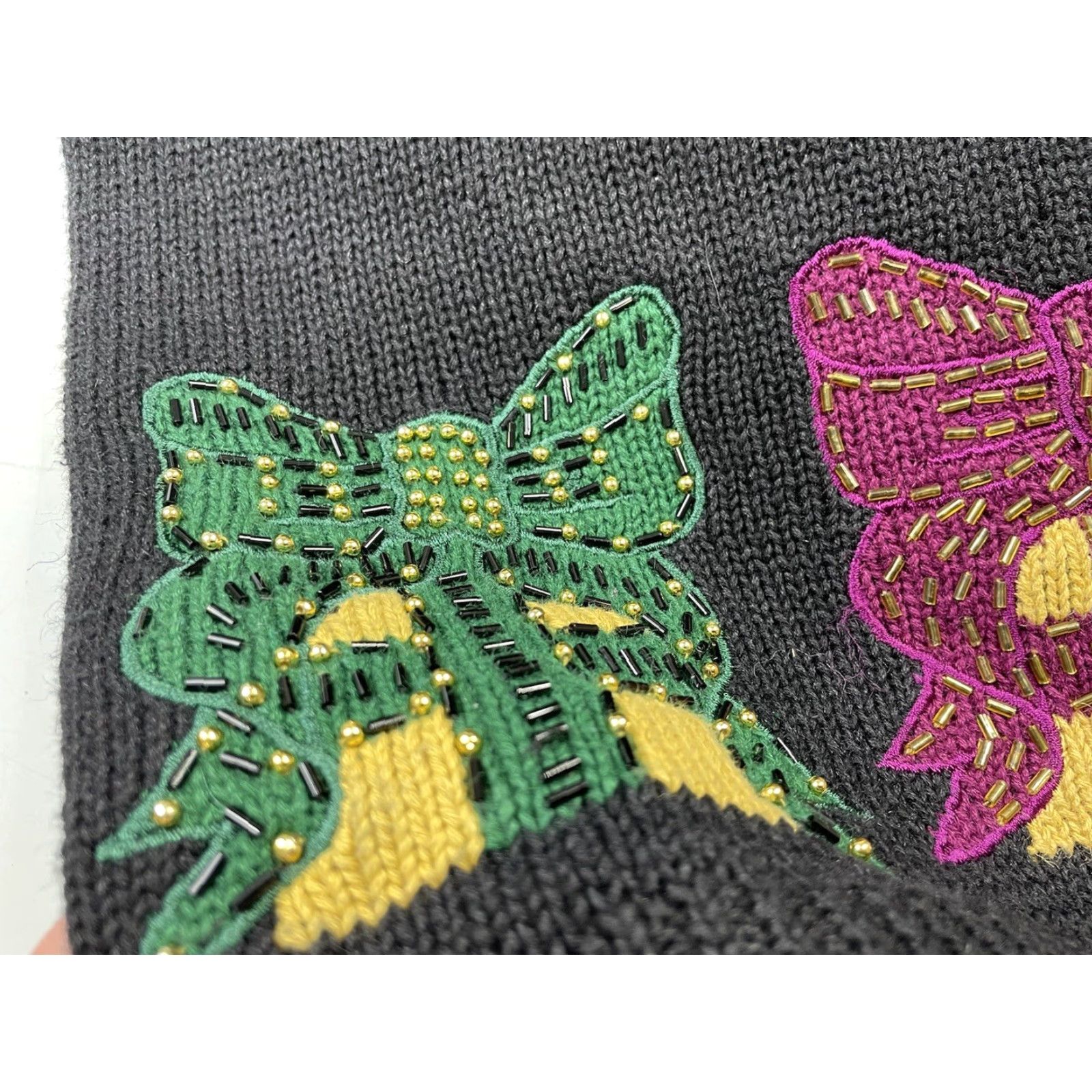Vintage VINTAGE The Eagle’s Eye Christmas Knit Sweater Size S Women Black Jewel Christmas Ugly Sweater Size S / US 4 / IT 40 - 3 Thumbnail