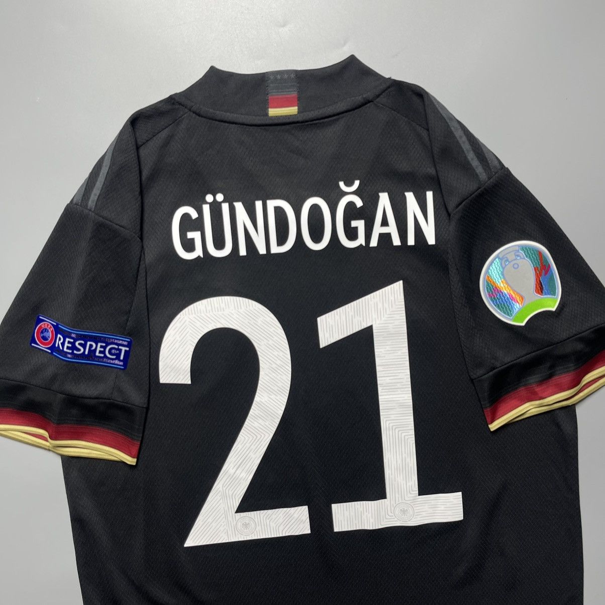 Adidas GERMANY ADIDAS 2020 EURO FOOTBALL AWAY JERSEY #21 GUNDOGAN Size US M / EU 48-50 / 2 - 8 Thumbnail