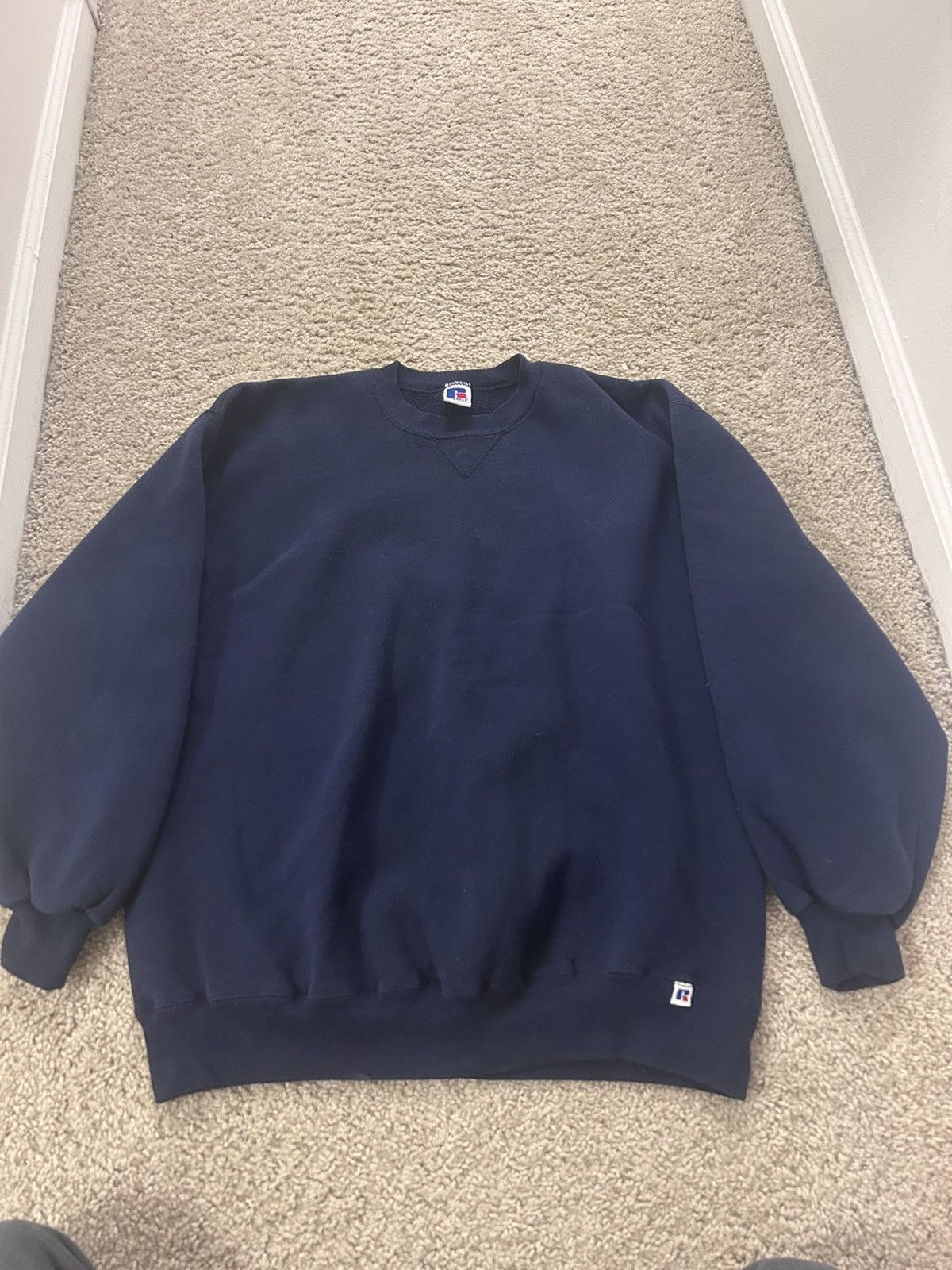 Russell Athletic × Vintage Russell Athletic y2k vintage blue sweatshirt XL Size US XL / EU 56 / 4 - 2 Thumbnail
