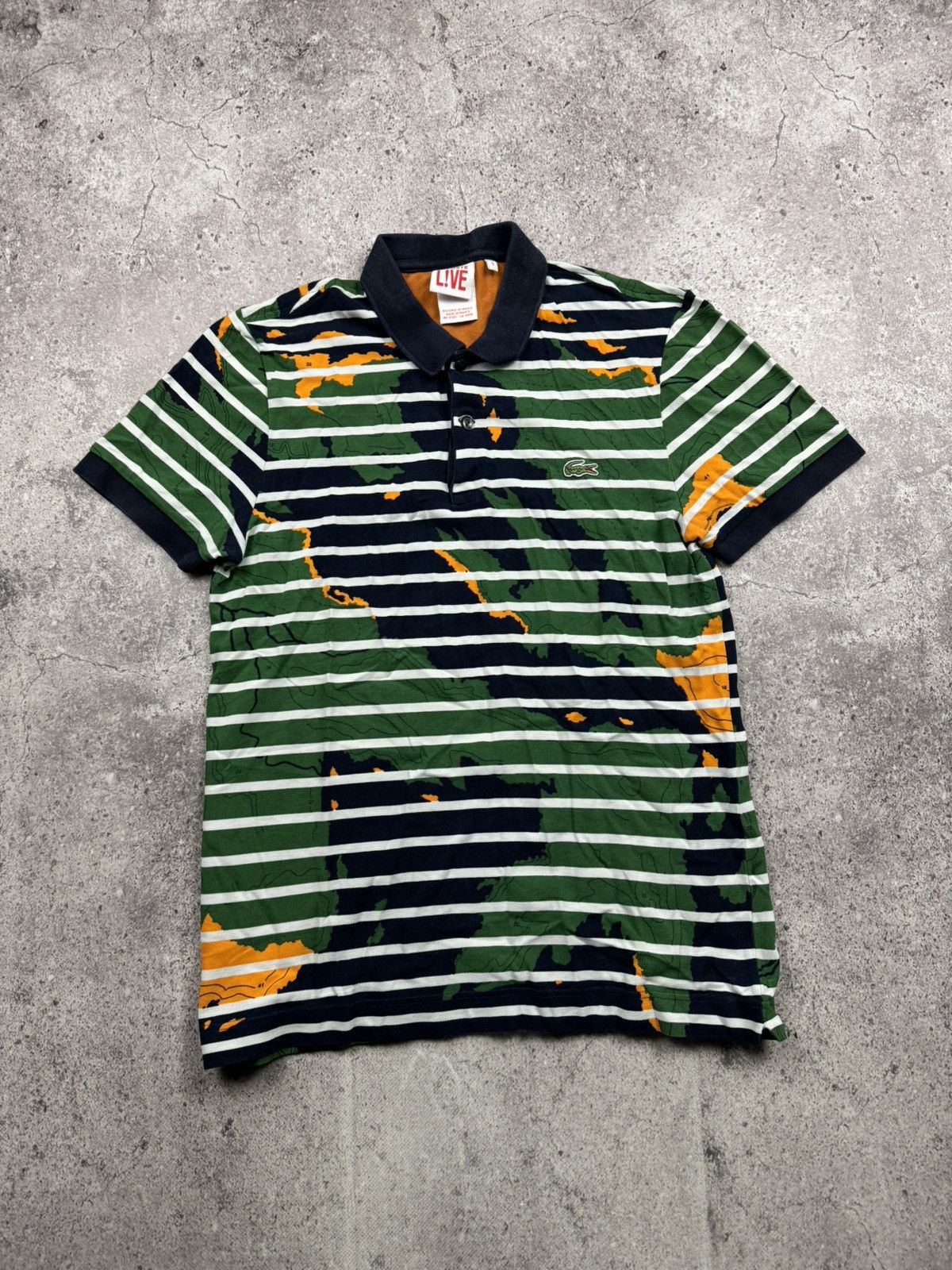 Lacoste 🌍Vintage Lacoste Y2K Earth Striped Multicolour rugby polo🌍 Size US S / EU 44-46 / 1 - 1 Thumbnail