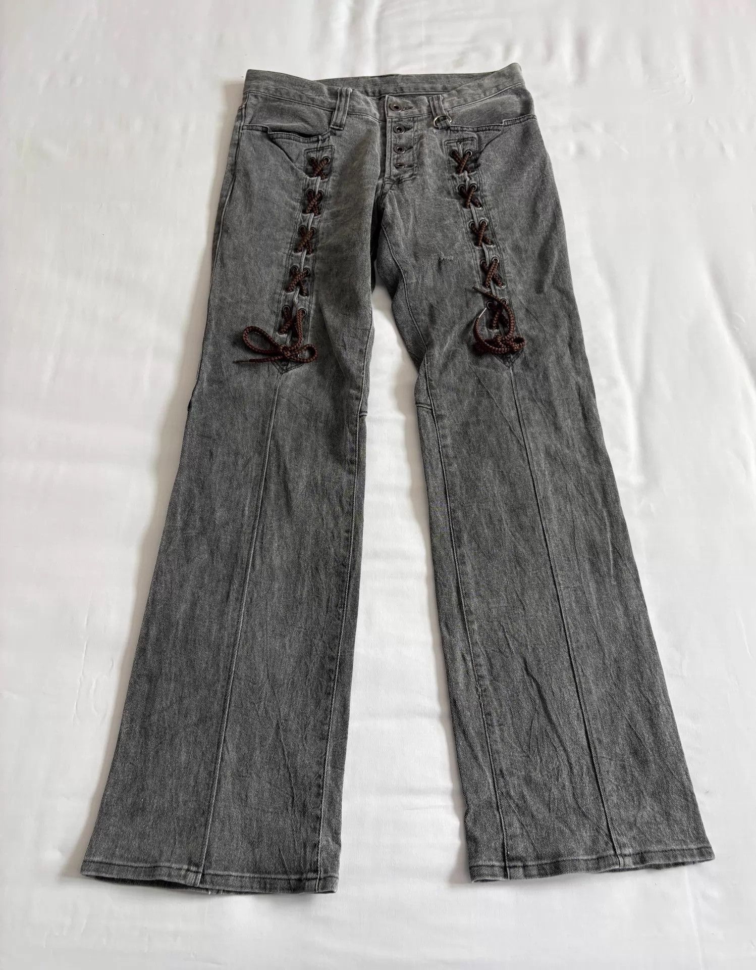 Nicole Club Vintage Japanese Nicole Club Tie Strap Denim Jeans 76/99 Size 26" / US 2 / IT 38 - 2 Thumbnail