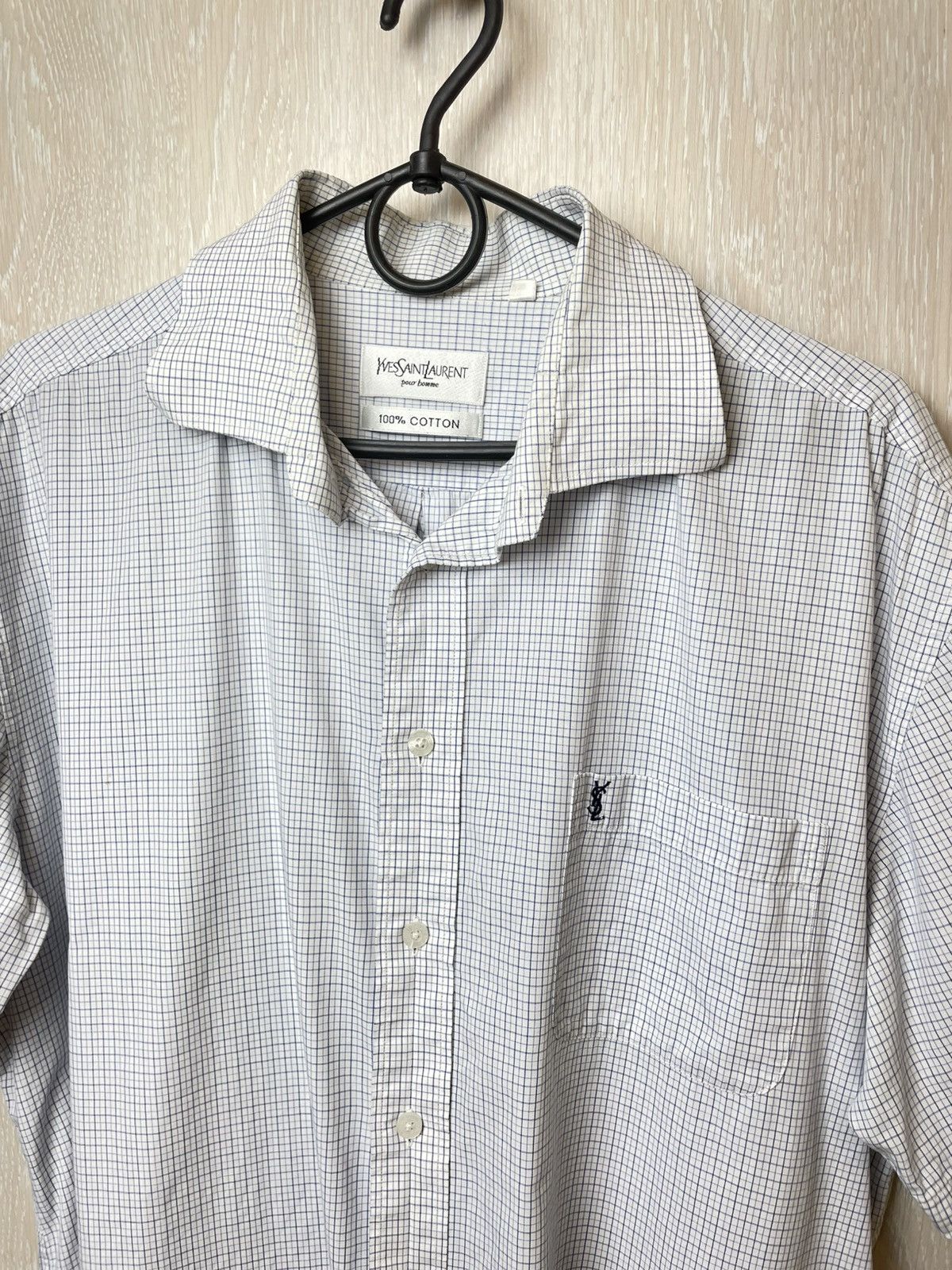 Yves Saint Laurent Vintage YSL Yves Saint Laurent Shirt Button Up Size US L / EU 52-54 / 3 - 2 Thumbnail